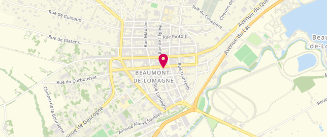 Plan de Boulangerie l'Épi Blond, 29 place Gambetta, 82500 Beaumont-de-Lomagne