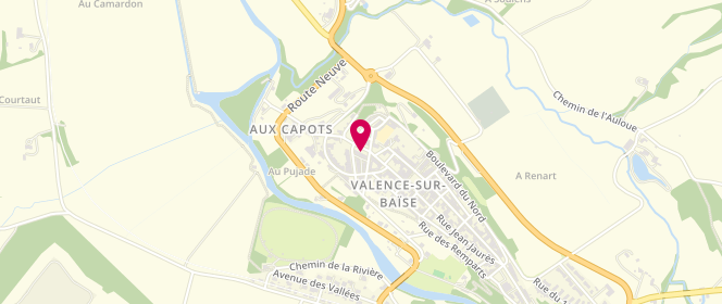 Plan de Boulangerie Flovin, 4 place Voltaire, 32310 Valence-sur-Baïse