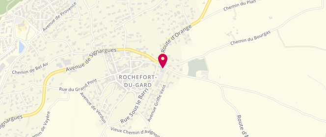 Plan de Boulangerie la Tartine, 58 Route d'Avignon, 30650 Rochefort-du-Gard