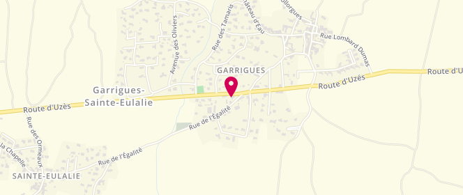 Plan de Boulangerie la Garrigoise, 2 Rue de l'Égalité, 30190 Garrigues-Sainte-Eulalie