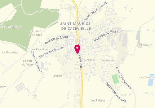 Plan de La Petite Maurice, 16 avenue Mistral, 30360 Saint-Maurice-de-Cazevieille