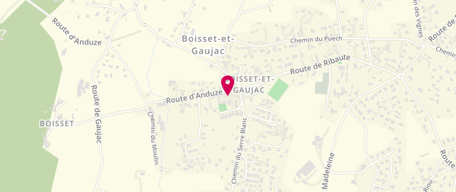 Plan de La Fournée de Boisset, Route d'Anduze, 30140 Boisset-et-Gaujac