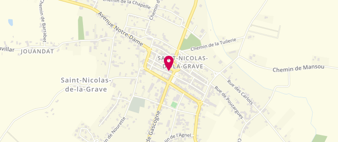 Plan de Au Fournil - Chez Mimi et Nico, 28 place de la Halle, 82210 Saint-Nicolas-de-la-Grave
