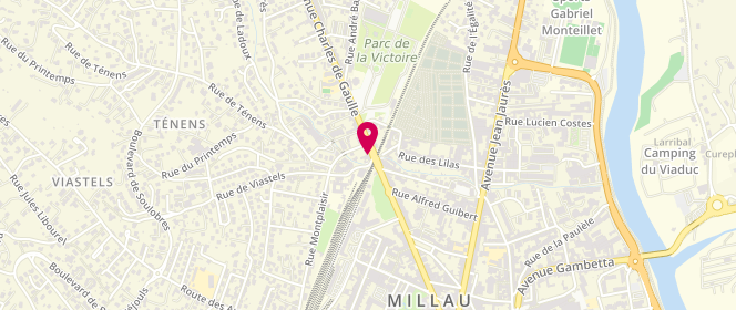 Plan de Boulangerie PINEL Eric, 1 avenue Charles de Gaulle, 12100 Millau