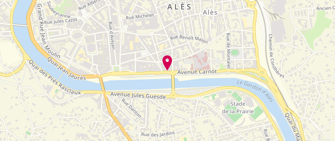 Plan de La Boulangerie du Pont, 26 Avenue Carnot, 30100 Alès