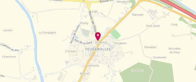 Plan de Le Fournil d’Henri, Le. Bourg
11 Route de Thouars, 47230 Feugarolles