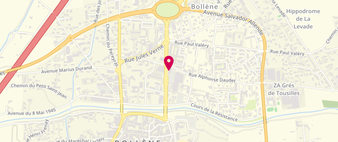Plan de Boulangerie rue des pains, avenue Jean Giono, 84500 Bollène