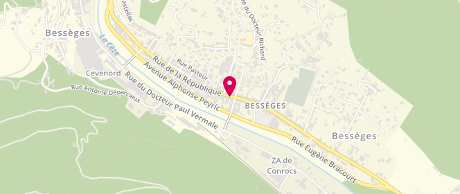 Plan de Boulangerie Bertrand, 71 Rue République, 30160 Bessèges