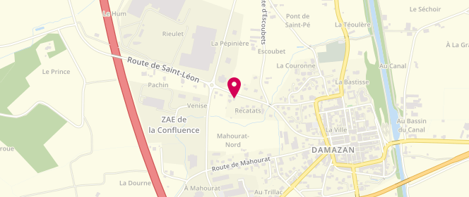 Plan de Entremets et créations, 17 Route de Saint-Léon, 47160 Damazan