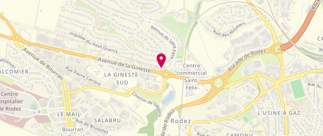 Plan de Le Fournil de la Gineste, 32 avenue de la Gineste, 12000 Rodez