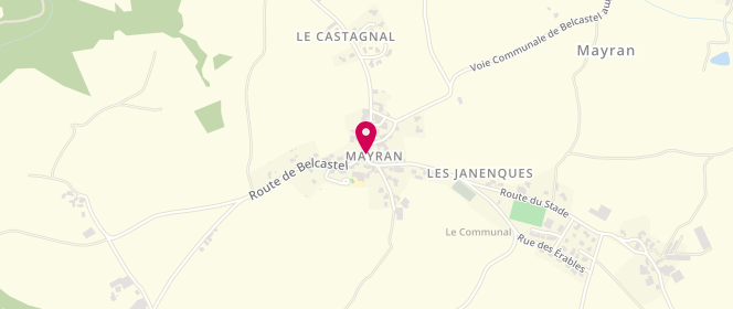 Plan de La Petite Boulangerie, Le Bourg, 12390 Mayran