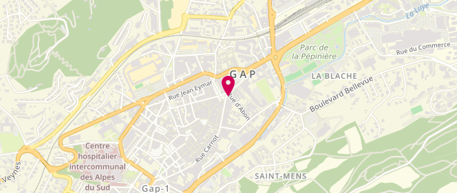 Plan de La Mie Câline Gap - Atelier Pains & Restauration, 5 Rue Carnot, 05000 Gap