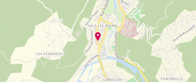 Plan de Boulangerie Patisserie Issartel, 23 Rue Auguste Clément, 07600 Vals-les-Bains