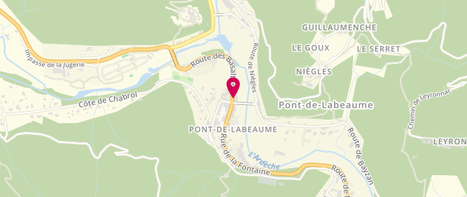 Plan de COUDERC Lionel, 6 Route Basaltes, 07380 Pont-de-Labeaume
