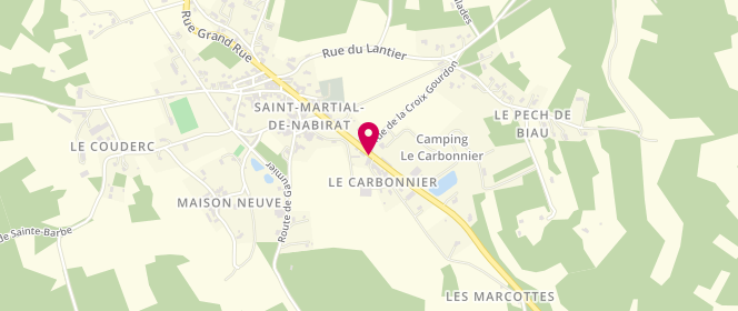 Plan de A la Tourte du Temps Passé, Bourg, 24250 Saint-Martial-de-Nabirat