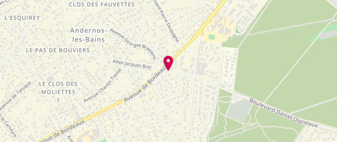 Plan de Aux Saveurs Andernosiennes, 120 Avenue de Bordeaux, 33510 Andernos-les-Bains