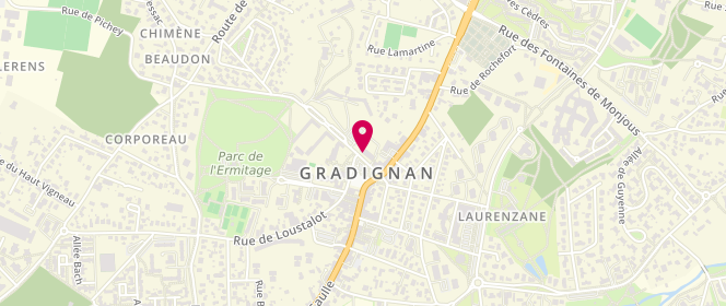 Plan de L'Onglerie Gradignan, 4 place Bernard Roumégoux, 33170 Gradignan