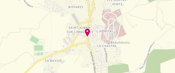 Plan de Boulangerie Patisserie Chez Fanou, 20 Grand-Rue, 48120 Saint-Alban-sur-Limagnole