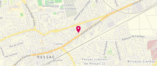 Plan de Le Fournil de Pessac Maison Laurent Sarreau, 57 avenue Jean Jaurès, 33600 Pessac