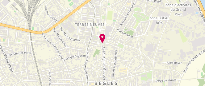 Plan de Les Saines Saveurs, 10 Rue de la Belle Rose, 33130 Bègles