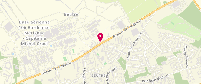 Plan de Le Fournil de Beutre, 221 Bis Avenue de l'Argonne, 33700 Mérignac