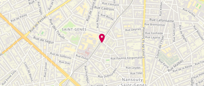 Plan de Boulangerie Pâtisserie Elgoyhen Bor, 44, 46 Rue Grateloup, 33000 Bordeaux