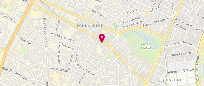 Plan de La P'tite Boulangerie de Fondaudege, 130 Rue Fondaudège, 33000 Bordeaux
