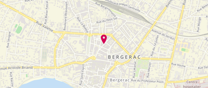 Plan de Aux Délices de Christophe : Boulangerie & Pâtisserie à Bergerac, 8 Rue Sainte-Catherine, 24100 Bergerac