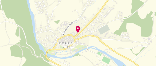 Plan de Boulangerie Patisserie Gras, Route de Saugues, 48140 Le Malzieu-Ville