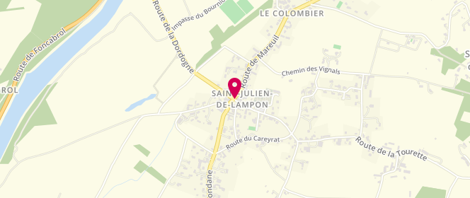 Plan de Boulangerie Miramont Yvon, Bourg, 24370 Saint-Julien-de-Lampon