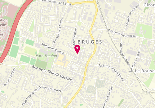 Plan de Farbos, Centre Commercial Les Bruyeres
Avenue Charles de Gaulle, 33520 Bruges