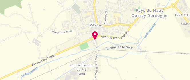 Plan de Boulangerie Olivier, 25 avenue de la Gare, 46110 Vayrac
