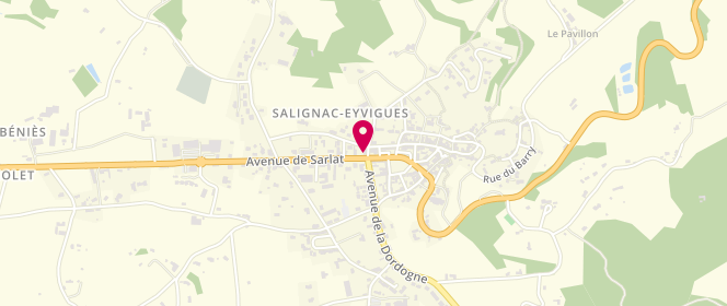Plan de Boulangerie / Pâtisserie Appeyroux, 3 avenue de Sarlat, 24590 Salignac-Eyvigues