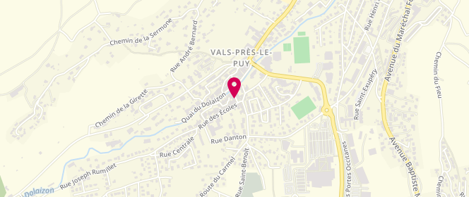 Plan de Le Fournil de Vals, 10 Rue du Pont, 43750 Vals-près-le-Puy
