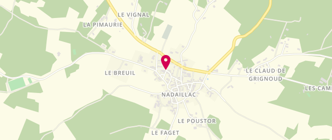 Plan de De pain Boulangerie Naudy, 22 le Bourg, 24590 Nadaillac