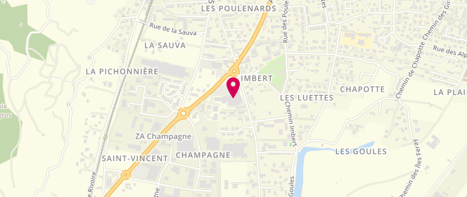 Plan de Carrefour Market, Rue avenue Hélène de Tournon, 07300 Tournon-sur-Rhône