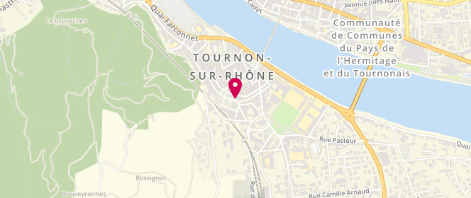 Plan de Boulangerie Pâtisserie Juge, 19 Place Jean Jaurès, 07300 Tournon-sur-Rhône