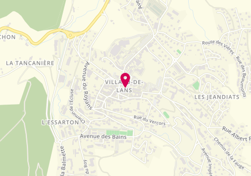 Plan de Boulangerie Valentin, 15 Rue de la République, 38250 Villard-de-Lans