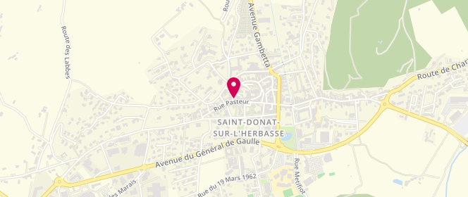 Plan de Boulangerie Ronjat, 42 Rue Pasteur, 26260 Saint-Donat-sur-l'Herbasse