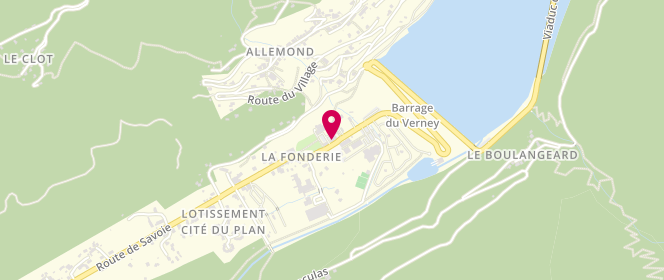 Plan de Boulangerie Josserand, Route des Fonderies Royales, 38114 Allemont