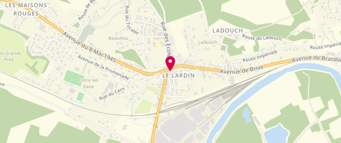 Plan de Boulangerie Pâtisserie Vezolle le Lardin Saint-Lazare, 6 place Delas, 24570 Le Lardin-Saint-Lazare