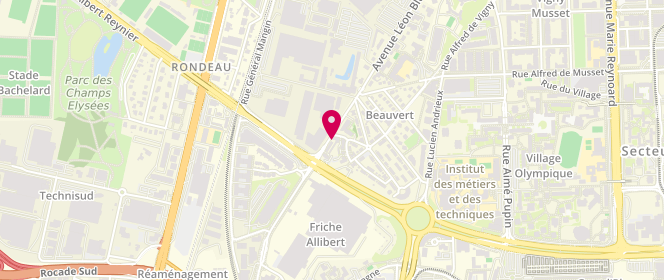Plan de Au Blé d'Or, 105 Avenue Léon Blum, 38100 Grenoble