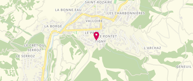 Plan de Le Flocon Gourmand, 4 Pl. Des Chouillères, 73450 Valloire
