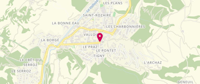 Plan de Boulangerie-Pâtisserie Gros Thierry, Rue de la Setaz, 73450 Valloire