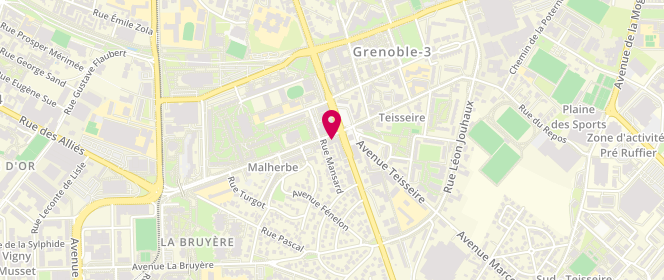 Plan de Le Pétrin, 3 avenue Malherbe, 38100 Grenoble