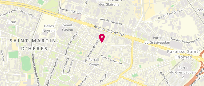 Plan de Boulangerie la Meule de Pierre, 30 Rue Jean-Jacques Rousseau, 38400 Saint-Martin-d'Hères