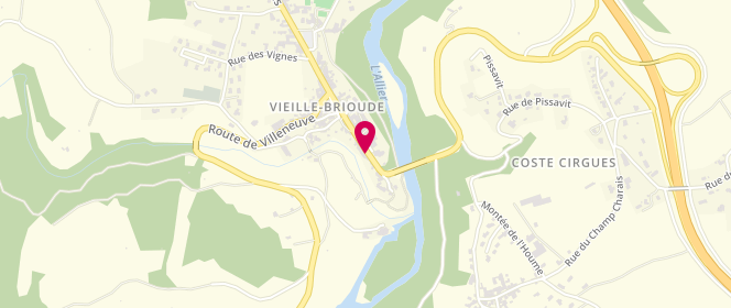 Plan de Artisan Boulanger - Pâtissier : Axel & Fanny, 50 avenue du Pont, 43100 Vieille-Brioude