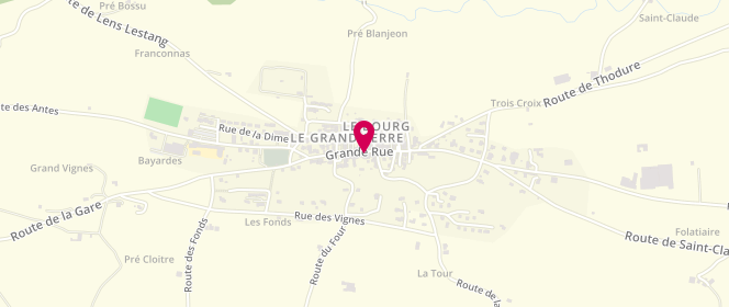 Plan de Boulangerie Patisserie C Derions, 16 Grande Rue, 26530 Le Grand-Serre