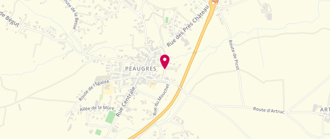 Plan de Boulangerie Patisserie Brias, Le Village, 07340 Peaugres