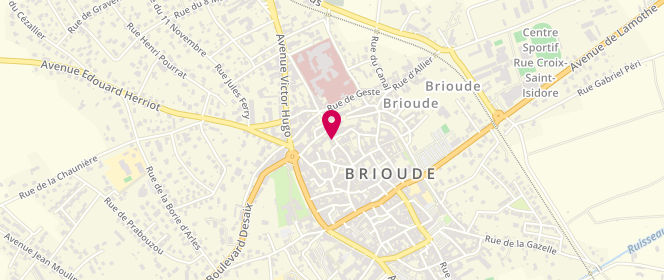 Plan de Boulangerie pâtisserie Grangette, 31 Rue Séguret, 43100 Brioude